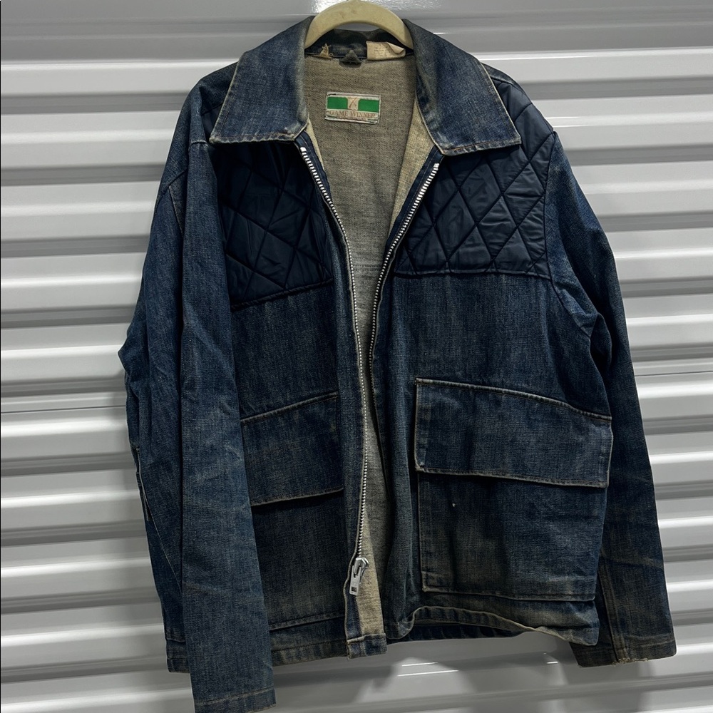 VTG Men's Quilted Panel Denim Jacket